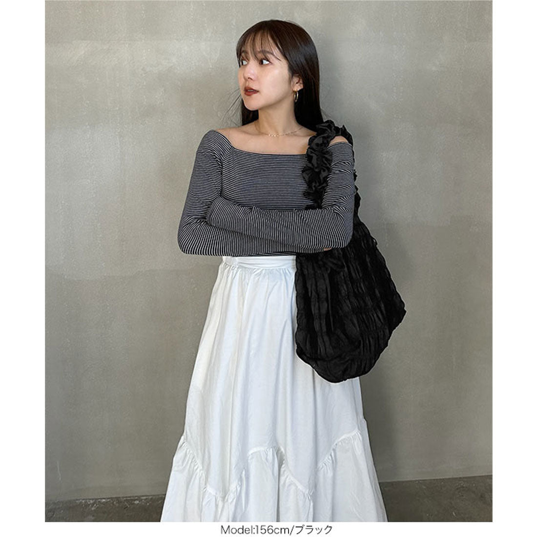 コウベレタス KOBE LETTUCE [ yuiさんコラボ ] シャーリングバッグ [B1604] （アイボリー） アイボリー