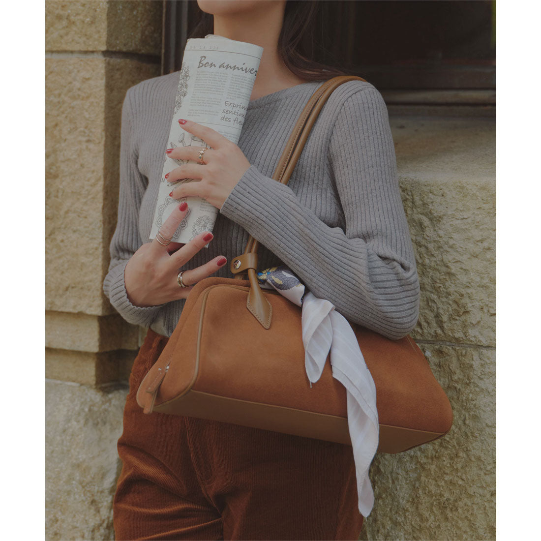 コウベレタス KOBE LETTUCE スウェードショルダーボストンバッグ [B1641] （キャメル） キャメル