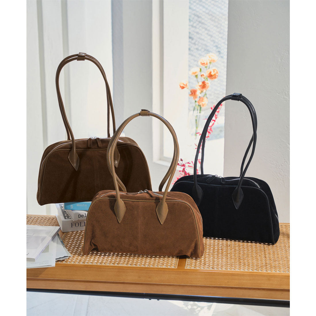 コウベレタス KOBE LETTUCE スウェードショルダーボストンバッグ [B1641] （キャメル） キャメル