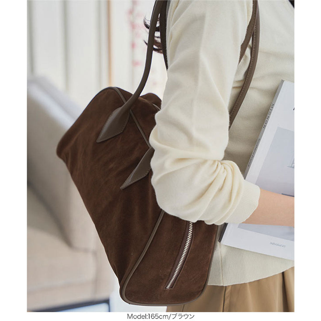 コウベレタス KOBE LETTUCE スウェードショルダーボストンバッグ [B1641] （キャメル） キャメル