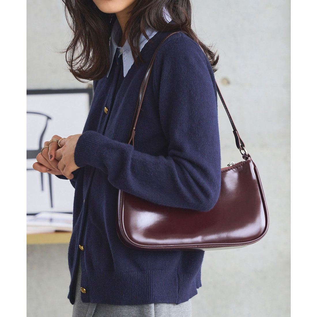 コウベレタス KOBE LETTUCE ホーボーショルダーバッグ [B1632] （ワイン） ワイン