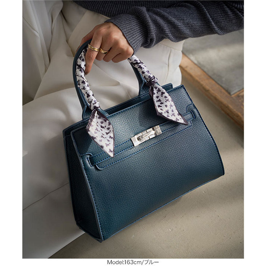 コウベレタス KOBE LETTUCE リボンスカーフ付きスクエアバッグ [B1652] （ベージュ） ベージュ