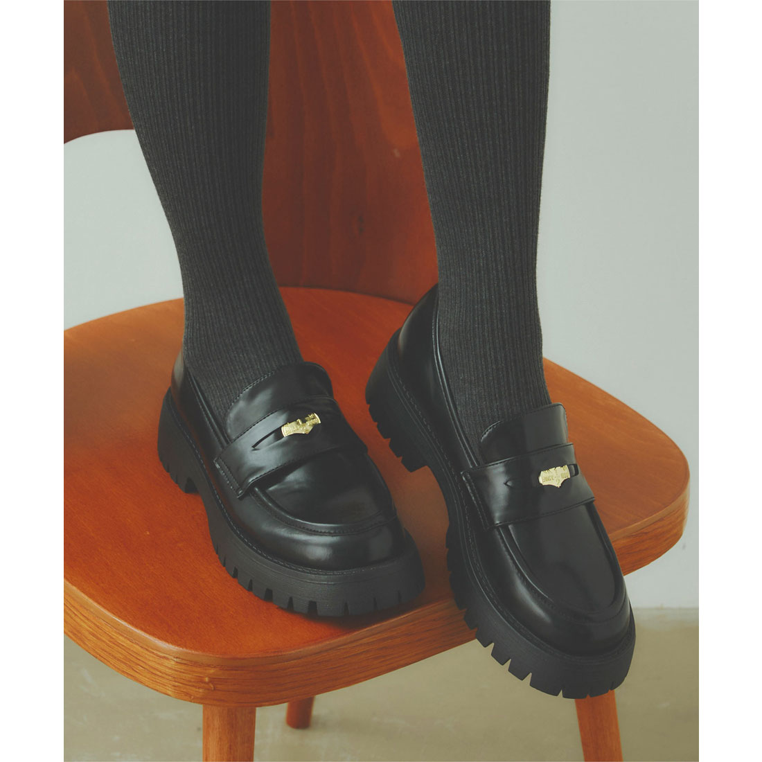 コウベレタス KOBE LETTUCE コインローファー [I2635] （ブラック） ブラック