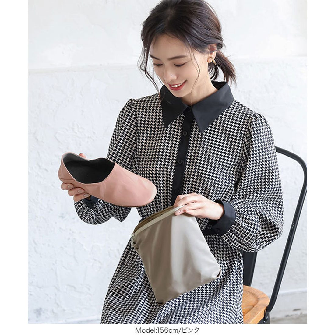 コウベレタス KOBE LETTUCE ポケッタブルスリッパセットインバッグ [X439]