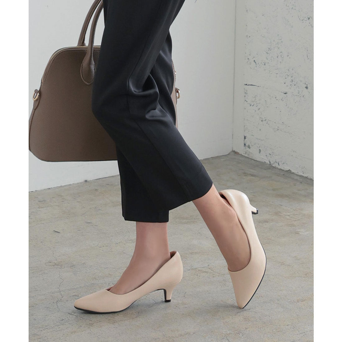 コウベレタス KOBE LETTUCE [ 走れる機能系パンプス ] XS～3Lサイズ ポインテッドトゥ5cm[I1040]（スムースベージュ） スムースベージュ