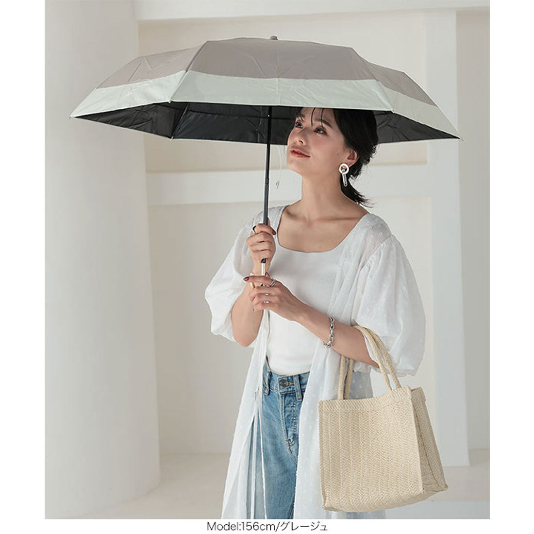 コウベレタス KOBE LETTUCE 晴雨兼用UVカットバイカラーミニ傘 [J1041]