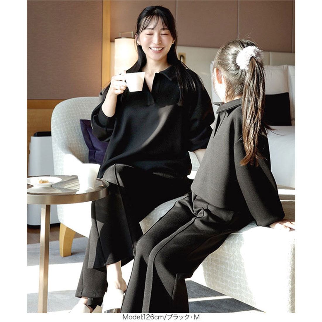 コウベレタス KOBE LETTUCE [ Yuumiさんコラボ ]キッズダンボールフレアスウェットパンツ [M4238] （ネイビー） ネイビー