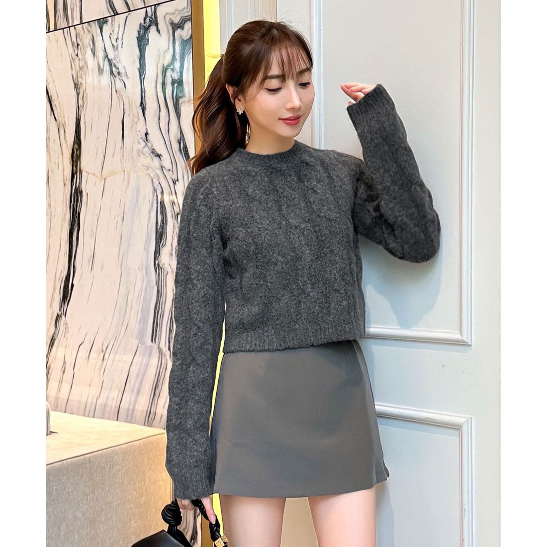 KOBE LETTUCE KOBE LETTUCE ［ Collaboration with Ayumi Okabe ］ Knit Pullover【Cable】[Choose from 3 types] [N1083]