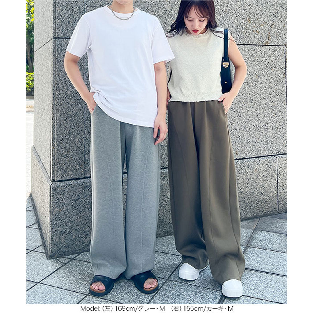 コウベレタス KOBE LETTUCE ダイバー素材ワイドカーブパンツ [M4050] （ダークブラウン） ダークブラウン