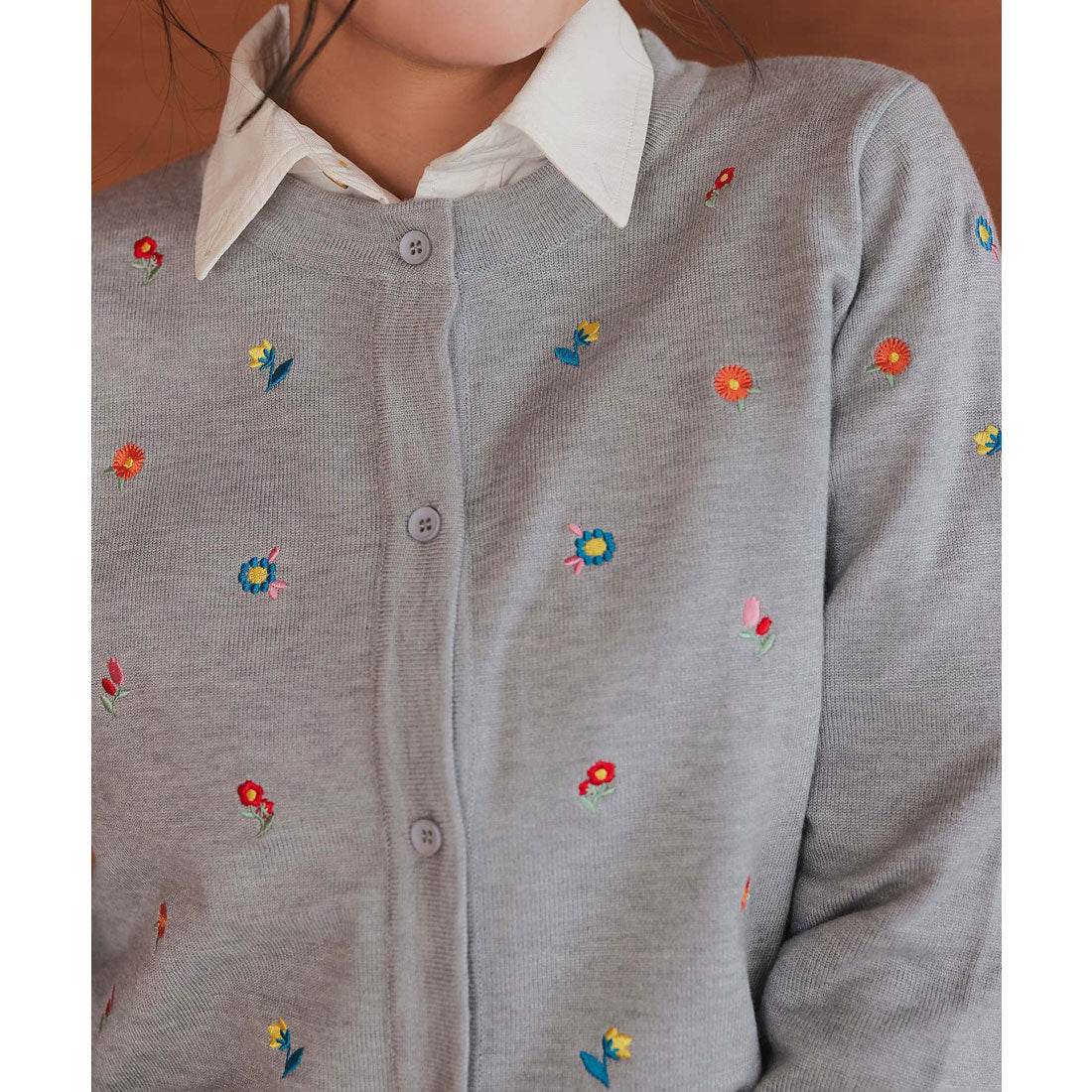 コウベレタス KOBE LETTUCE 総刺繍ニットカーディガン [N1120]