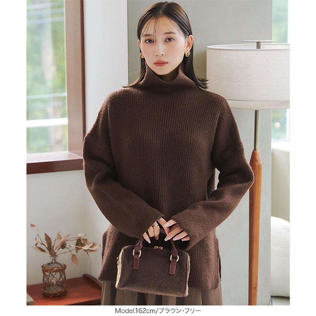 コウベレタス KOBE LETTUCE タートルネックオーバーニット [N1136]