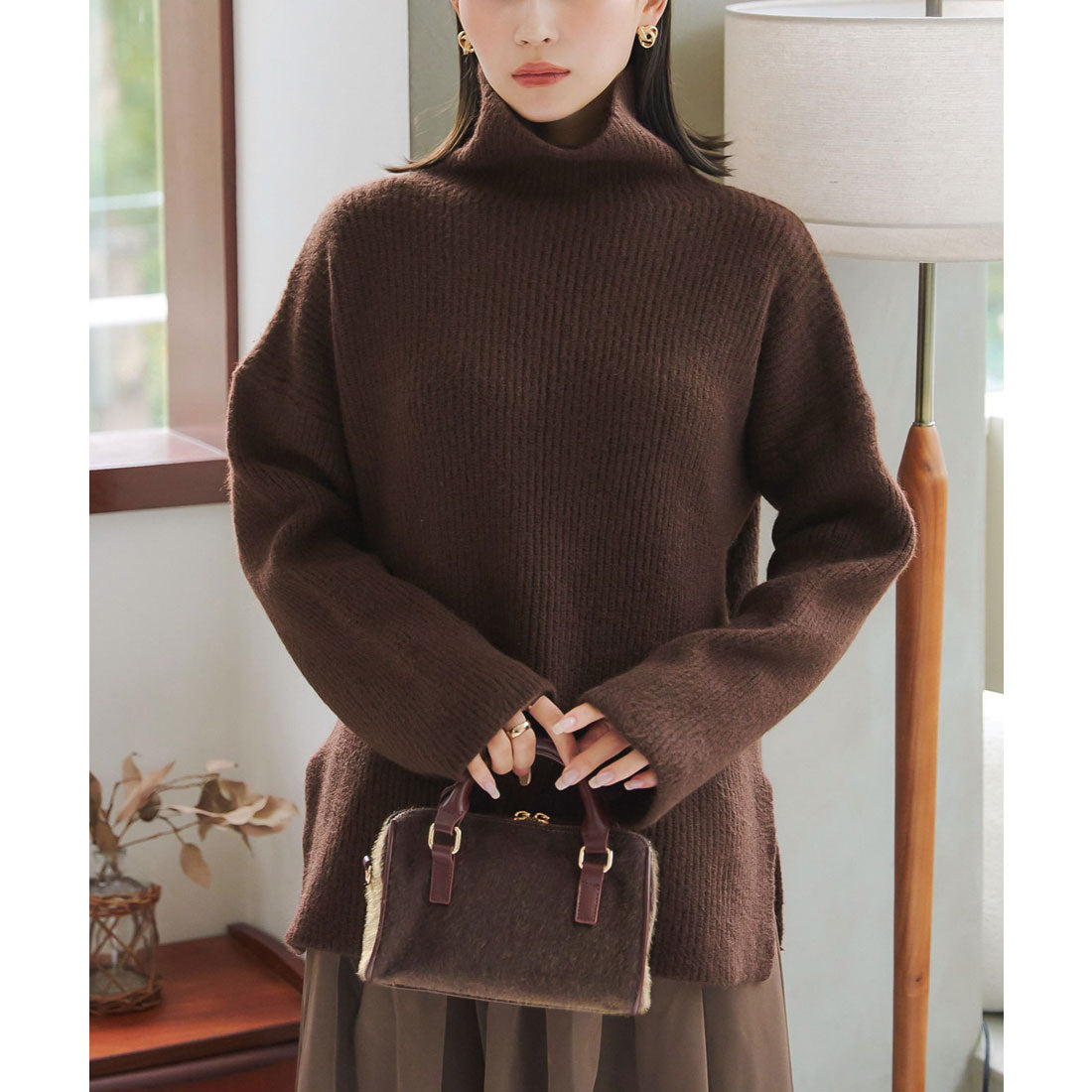 コウベレタス KOBE LETTUCE タートルネックオーバーニット [N1136]