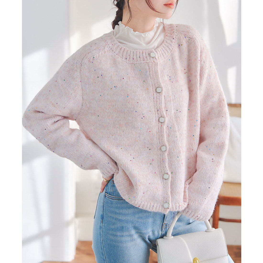 KOBE LETTUCE KOBE LETTUCE Sequin Knit Cardigan [N1153]