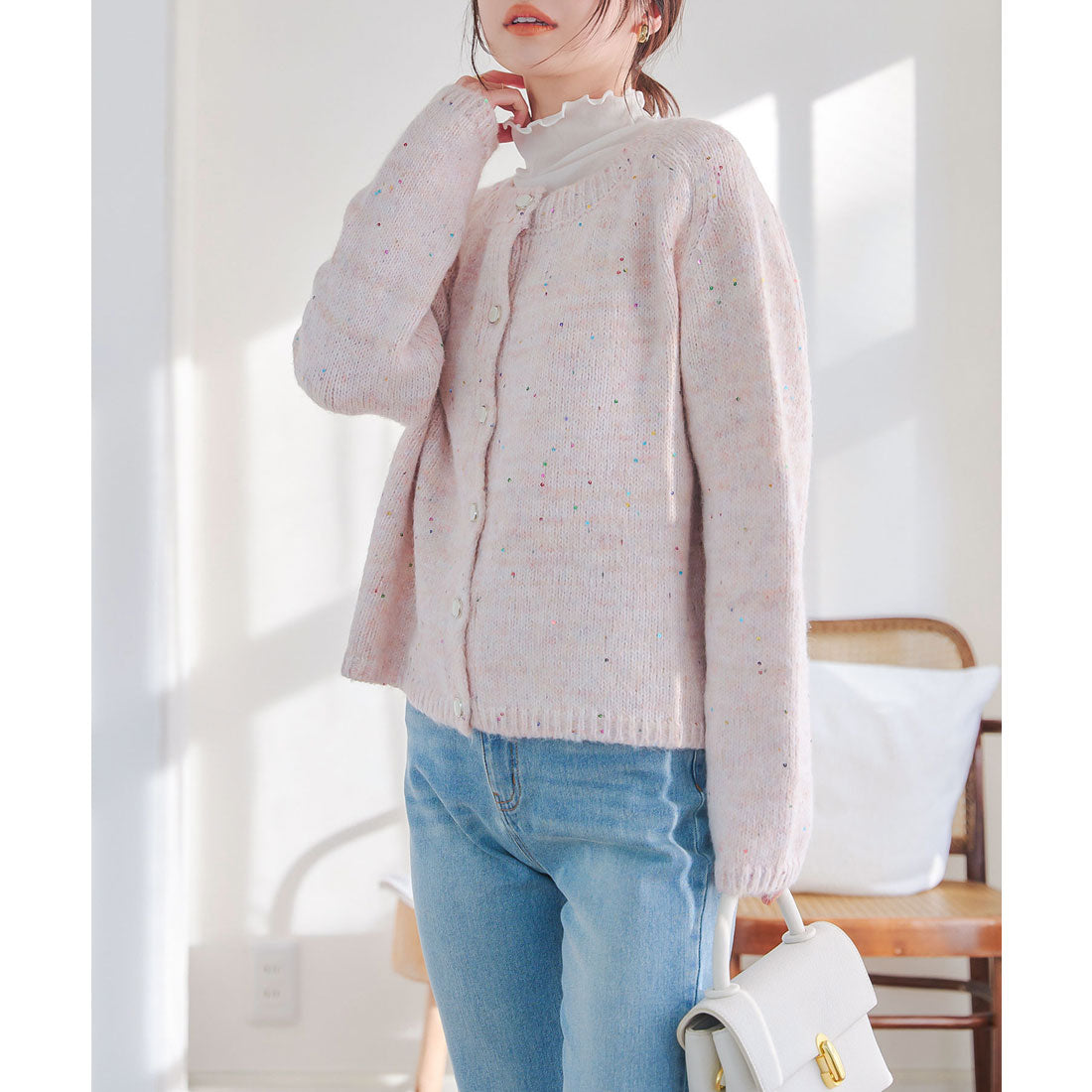 KOBE LETTUCE KOBE LETTUCE Sequin Knit Cardigan [N1153]