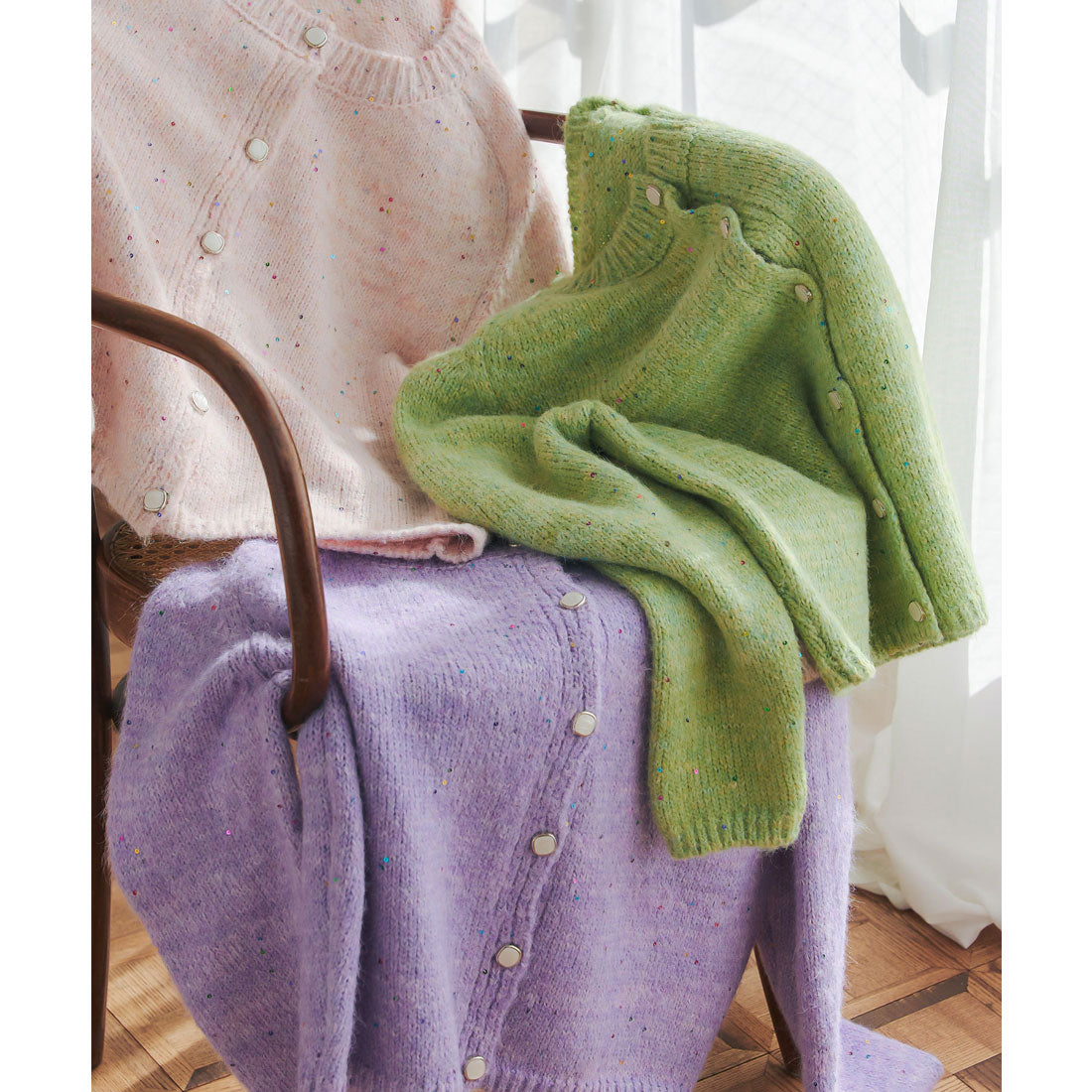 KOBE LETTUCE KOBE LETTUCE Sequin Knit Cardigan [N1153]