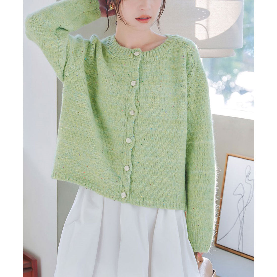 KOBE LETTUCE KOBE LETTUCE Sequin Knit Cardigan [N1153]