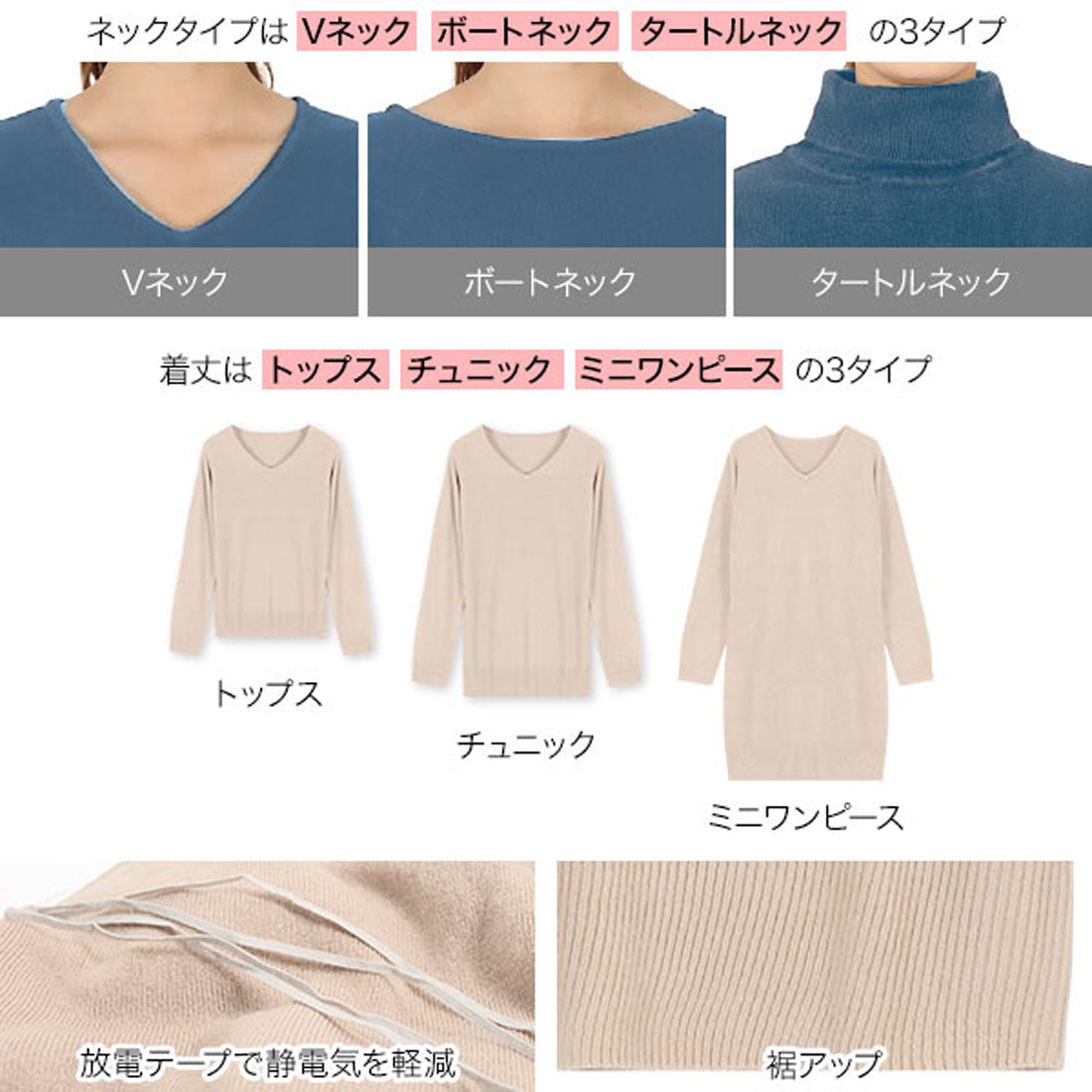 コウベレタス KOBE LETTUCE おうちで洗えるカシミアタッチニット【タートルトップス】 [N55FF] （ダスティオレンジ） ダスティオレンジ