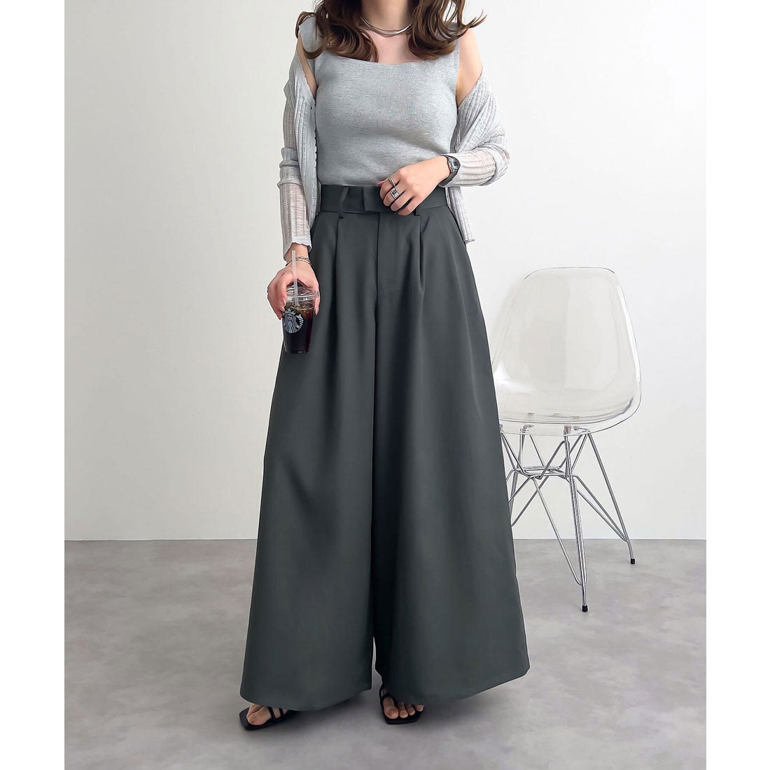 KOBE LETTUCE KOBE LETTUCE [ Petitle / Petit ] Wide Flare Pants【Petit】 [M4158]