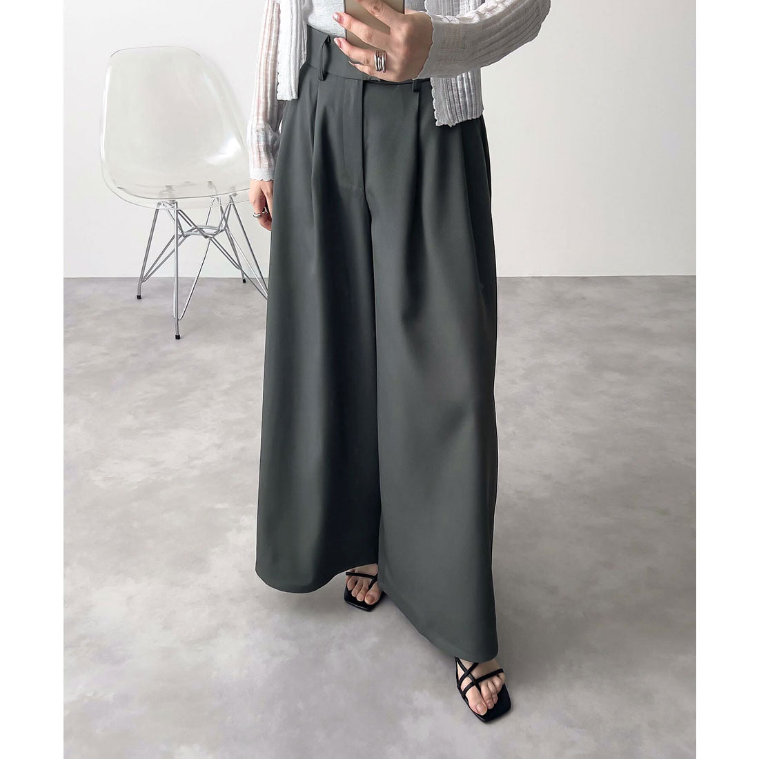 KOBE LETTUCE KOBE LETTUCE [ Petitle / Petit ] Wide Flare Pants【Petit】 [M4158]