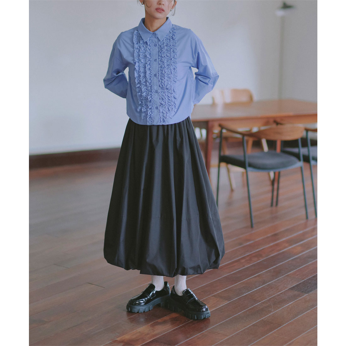 KOBE LETTUCE KOBE LETTUCE Balloon Long Skirt [M4176]