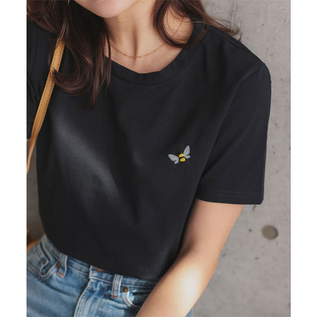 コウベレタス KOBE LETTUCE コットン混選べるデザインTシャツ【半袖bee刺繍】 [C7150] （ブラック） ブラック