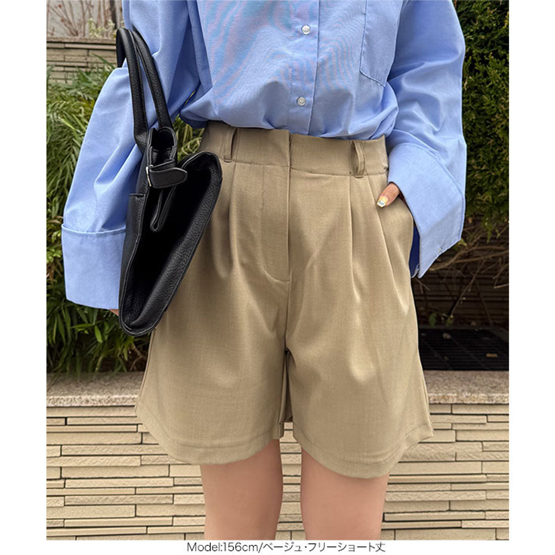 コウベレタス KOBE LETTUCE [ 春名亜美さんコラボ ]リネンライクタックパンツ【ショート丈】[選べる3丈] [M4154] （ピンク） ピンク