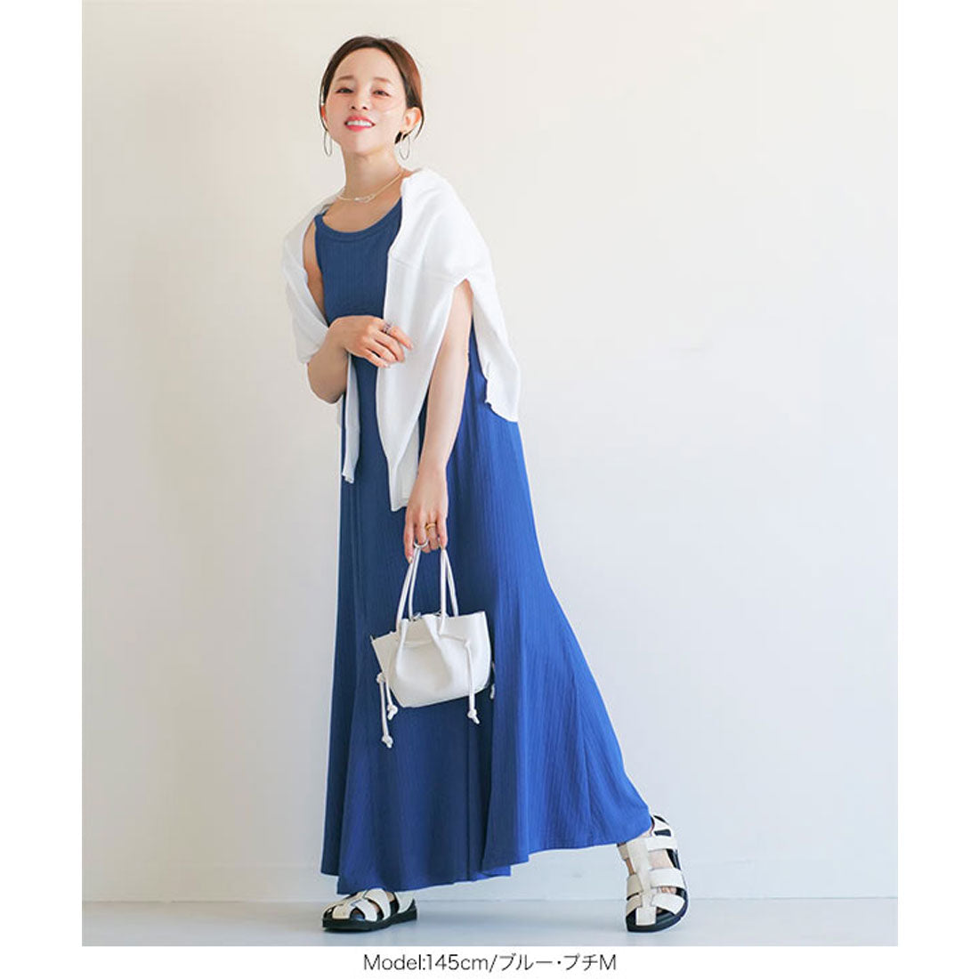 コウベレタス KOBE LETTUCE [ 田中亜希子さんコラボ ]カップ付きランダムリブアメスリワンピース【プチ】[選べる2丈] [E3447] （チャコール） チャコール