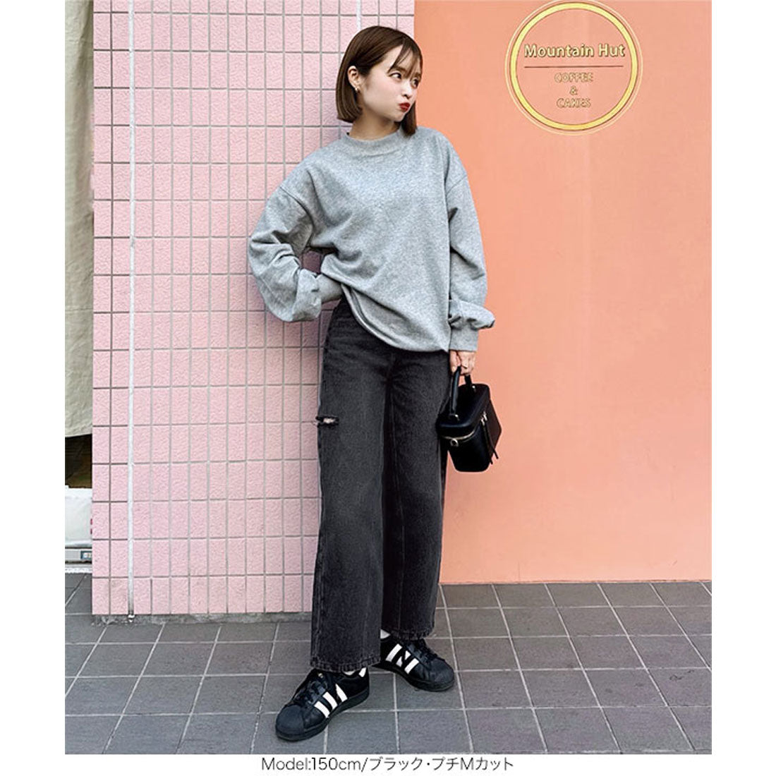 コウベレタス KOBE LETTUCE [ yuri.さんコラボ ]バックポケット刺繍入りカーブデニム【プチカット】[選べるタイプとサイズ] [M4151] （ライトブルー） ライトブルー