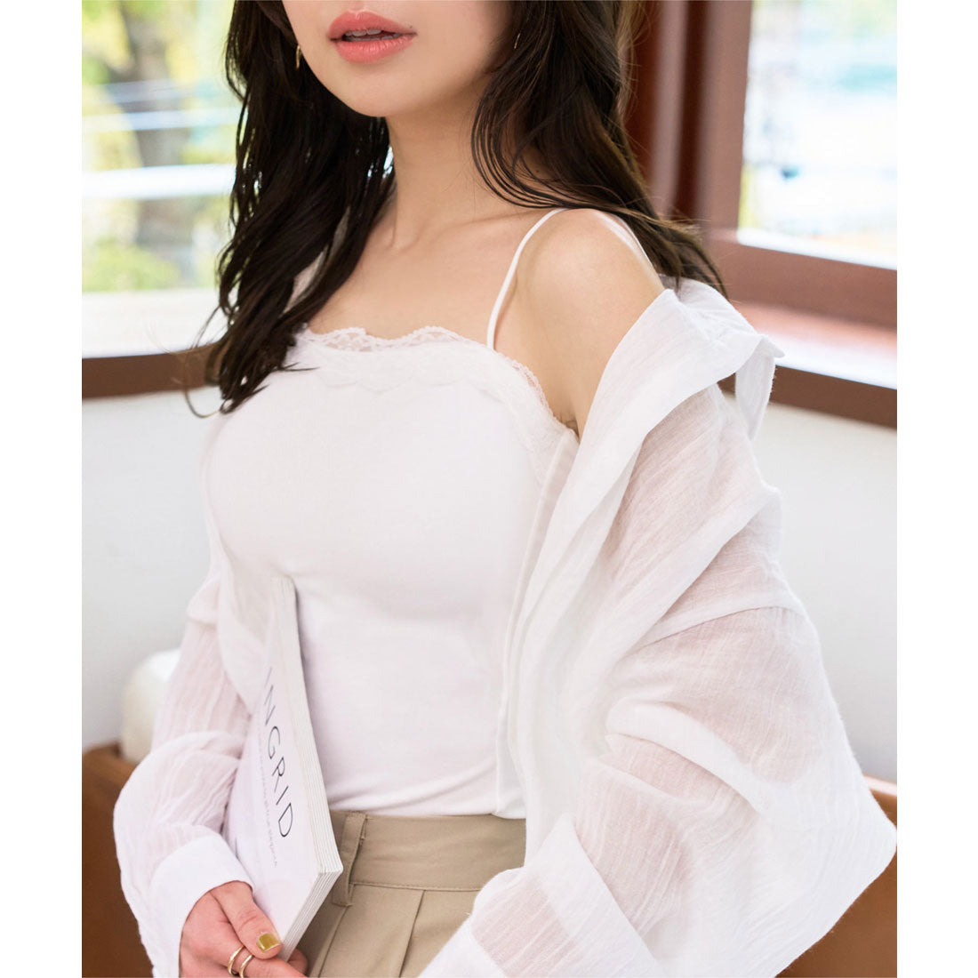 コウベレタス KOBE LETTUCE カップ付き レースキャミソール [C7521] （ホワイト） ホワイト