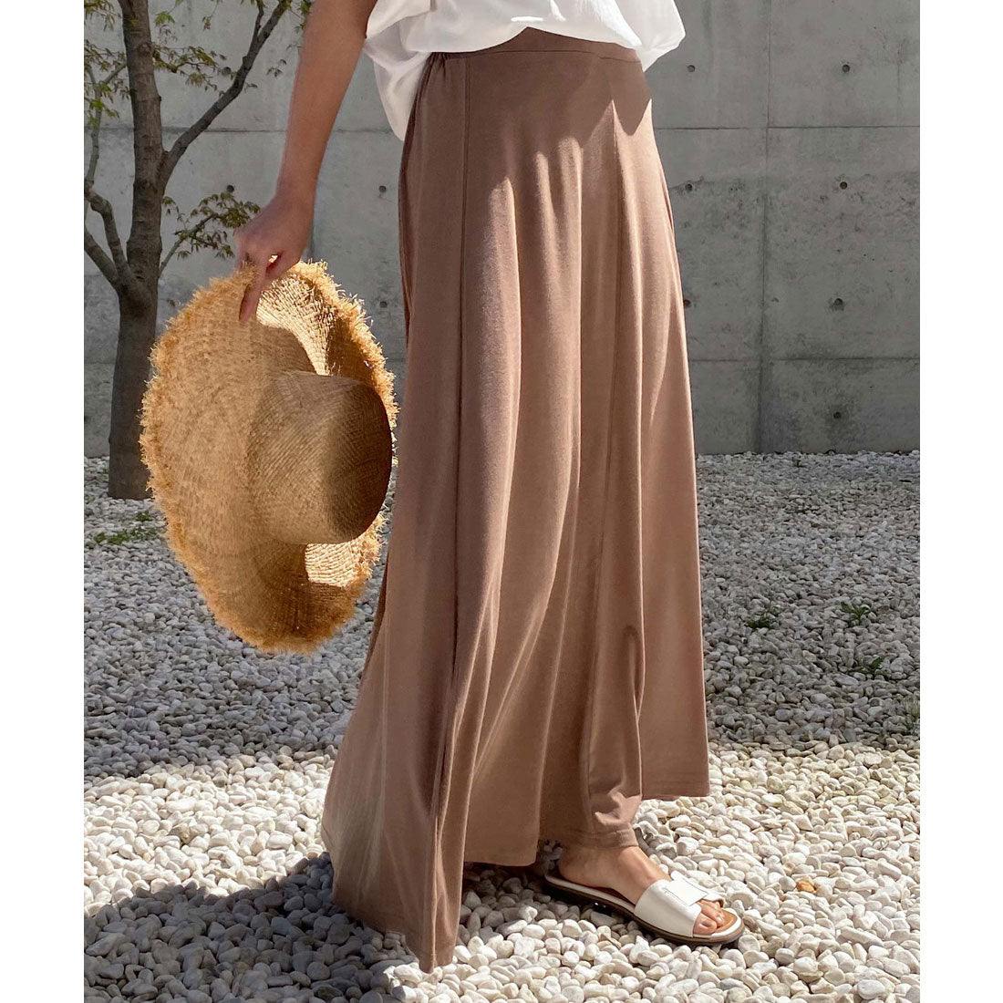 コウベレタス KOBE LETTUCE 2丈カットソーマキシスカート【マキシ丈】 [M2472] （モカ） モカ