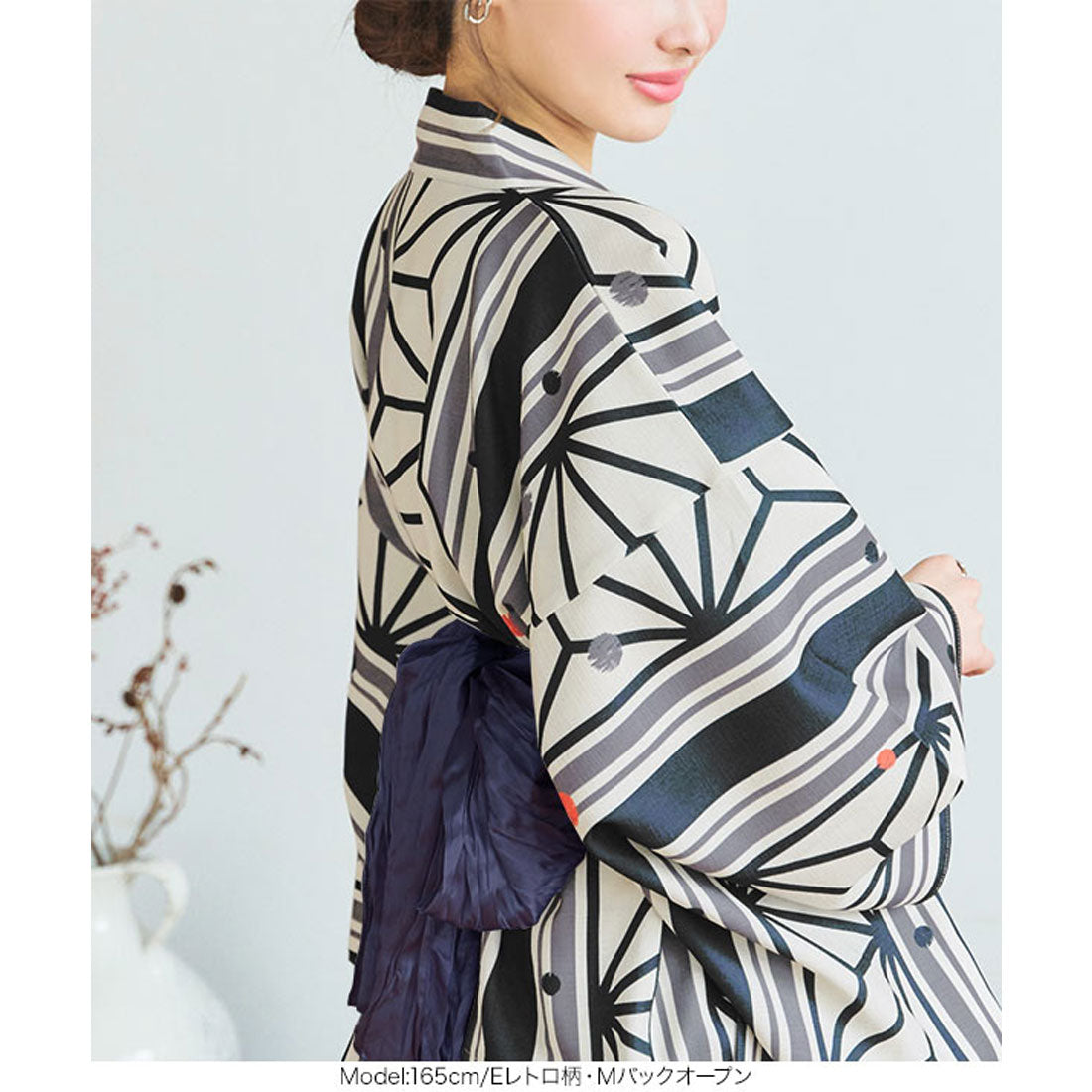 コウベレタス KOBE LETTUCE ワンピース浴衣セット【トールバックオープン】 [X47H] （A幾何学柄） A幾何学柄