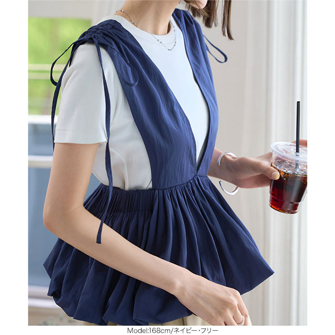 コウベレタス KOBE LETTUCE バルーンペプラムビスチェトップス [C7501] （エクリュ） エクリュ