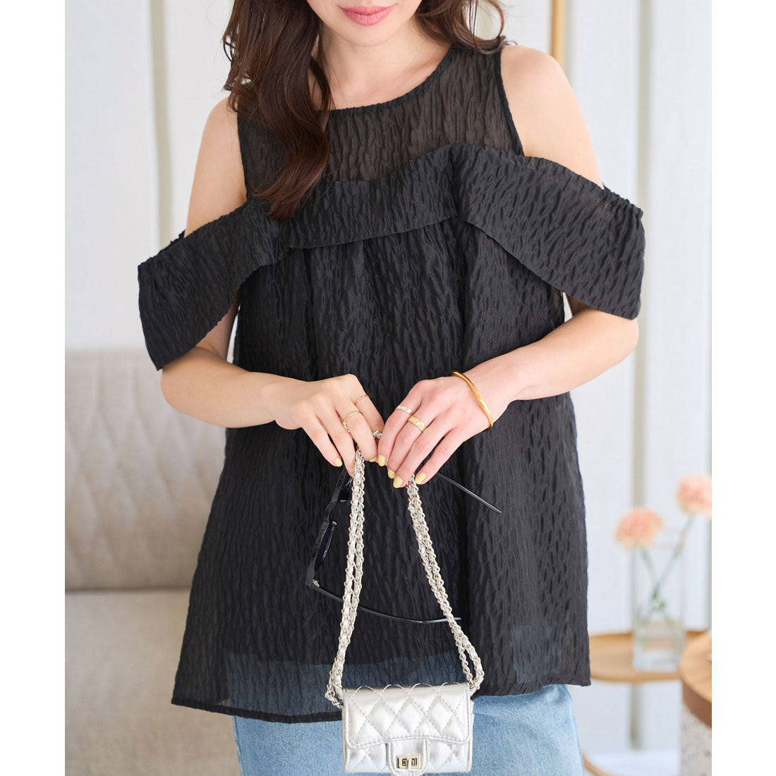 コウベレタス KOBE LETTUCE シアージャガードカットアウトトップス [C7544] （ブラック） ブラック