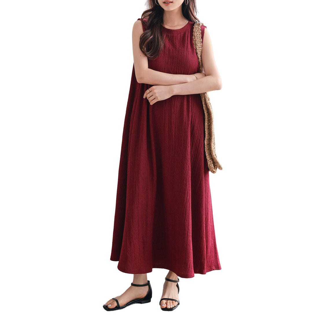 コウベレタス KOBE LETTUCE [ Petitle / プチレ ] リラックスワンピース【プチ】 [E3518] （レッド） レッド