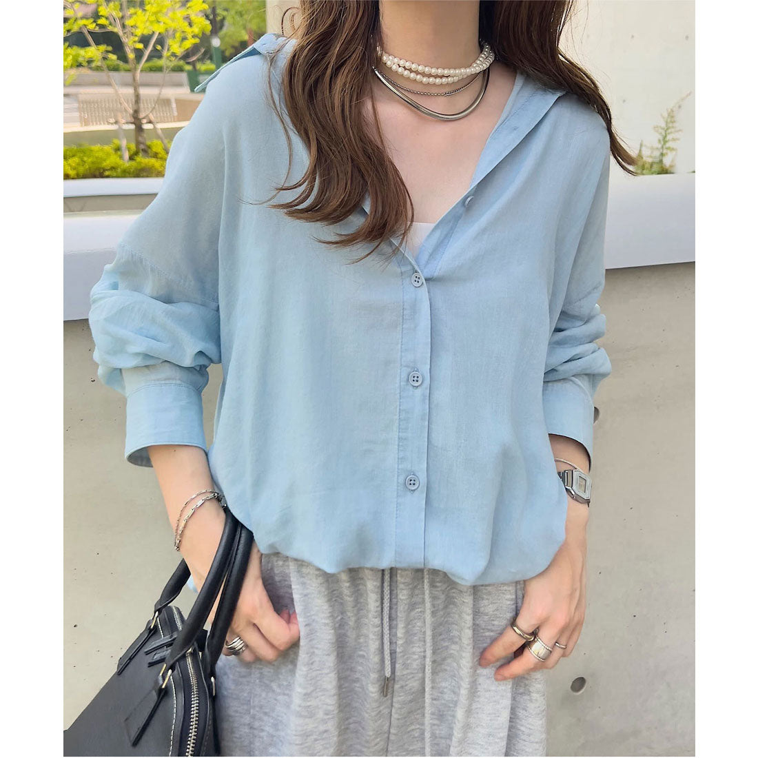 コウベレタス KOBE LETTUCE シアーデニムシャツ [C7603] （ライトブルー） ライトブルー