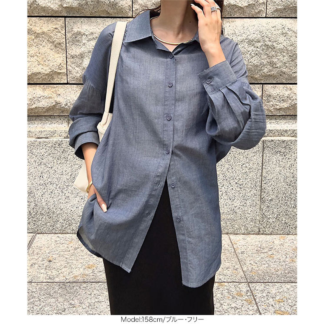 コウベレタス KOBE LETTUCE シアーデニムシャツ [C7603] （ライトブルー） ライトブルー