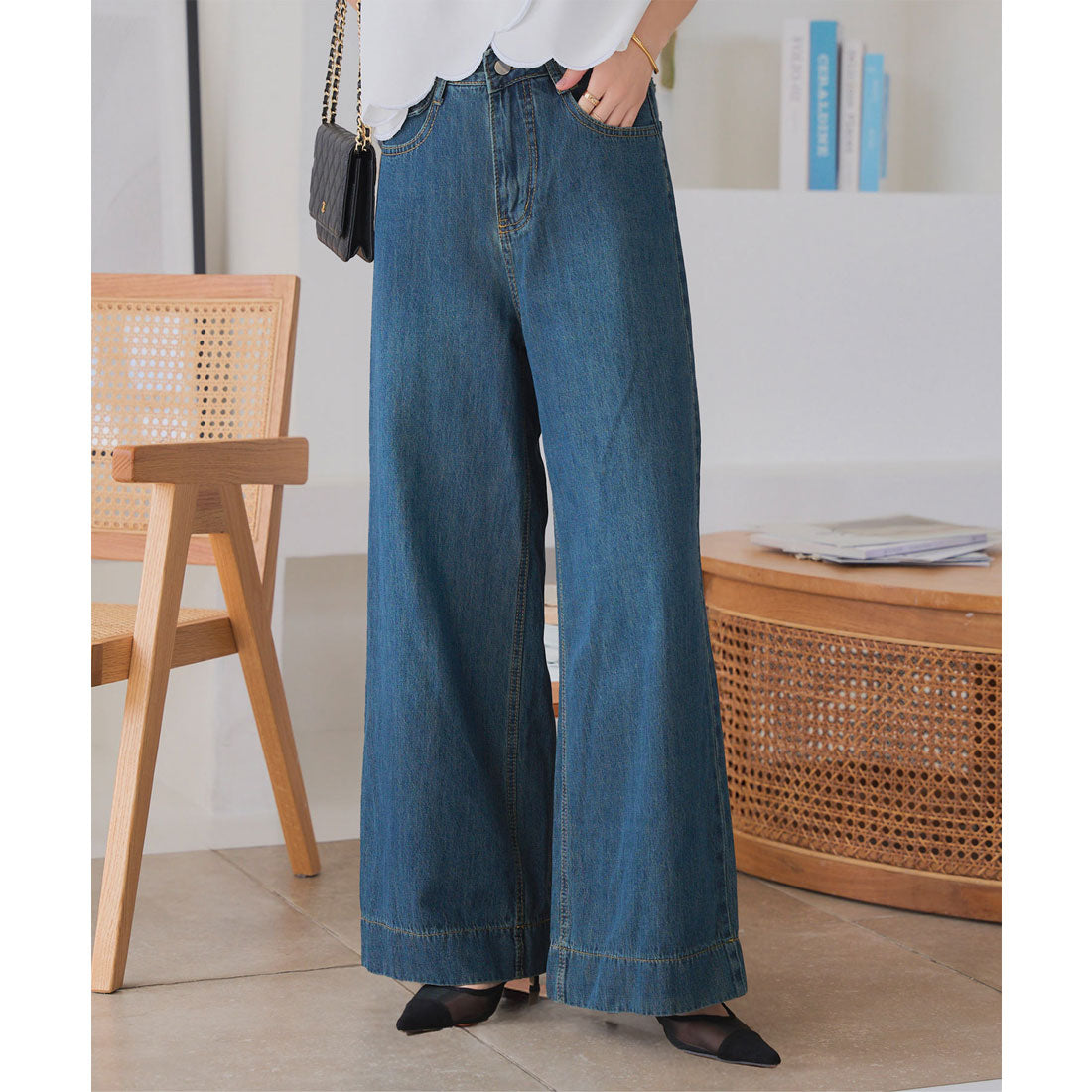 コウベレタス KOBE LETTUCE バギーデニムパンツ [M4268] （ブルー） ブルー