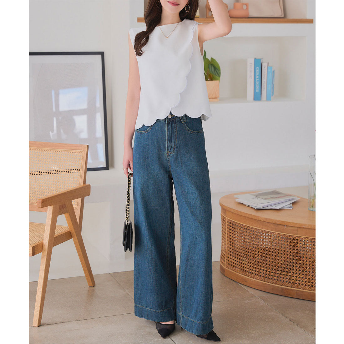 コウベレタス KOBE LETTUCE バギーデニムパンツ [M4268] （ブルー） ブルー