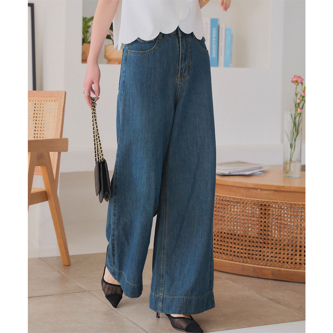 コウベレタス KOBE LETTUCE バギーデニムパンツ [M4268] （ブルー） ブルー