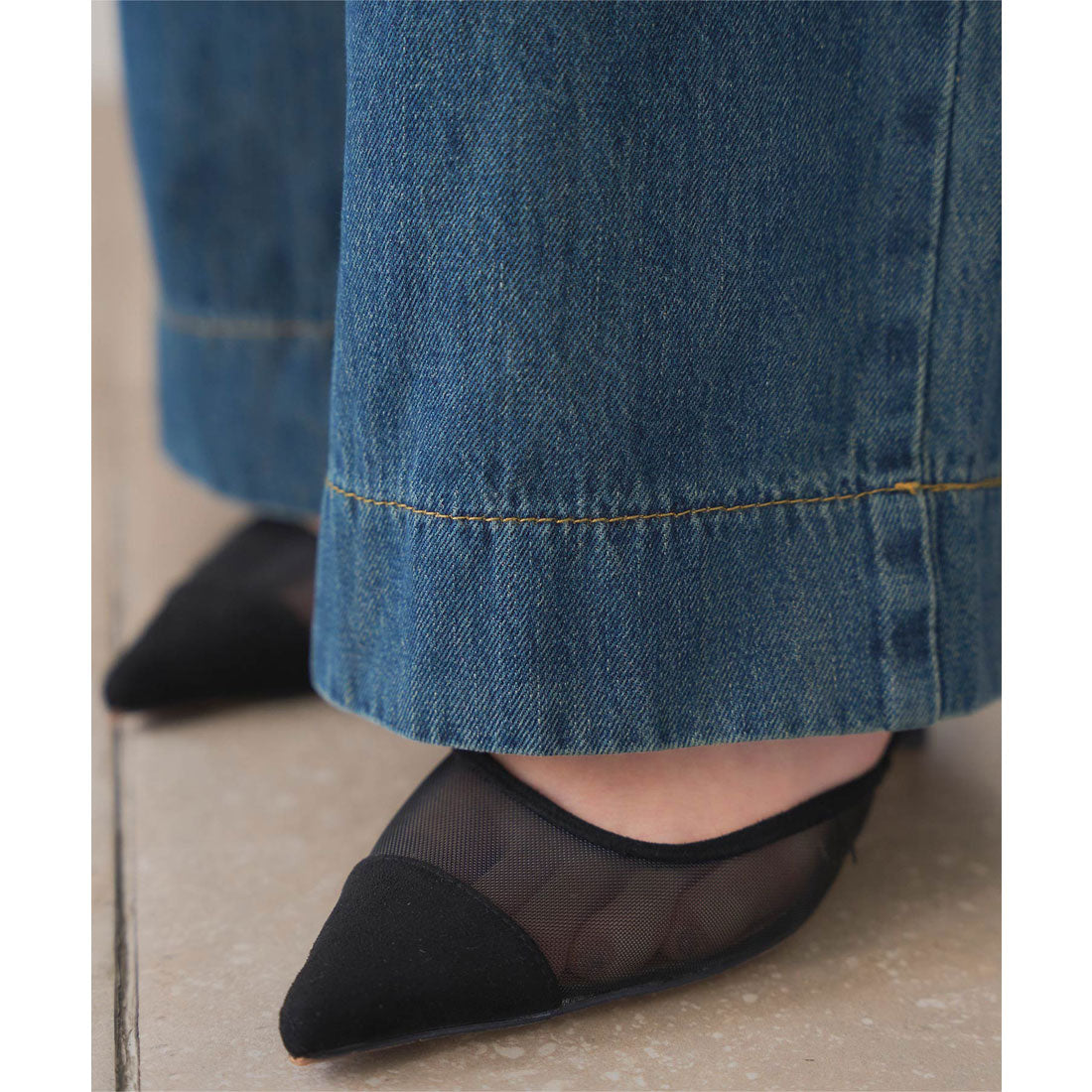 コウベレタス KOBE LETTUCE バギーデニムパンツ [M4268] （ブルー） ブルー