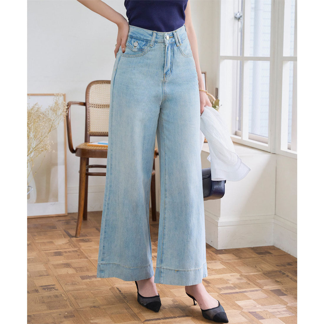 コウベレタス KOBE LETTUCE バギーデニムパンツ [M4268] （ライトブルー） ライトブルー