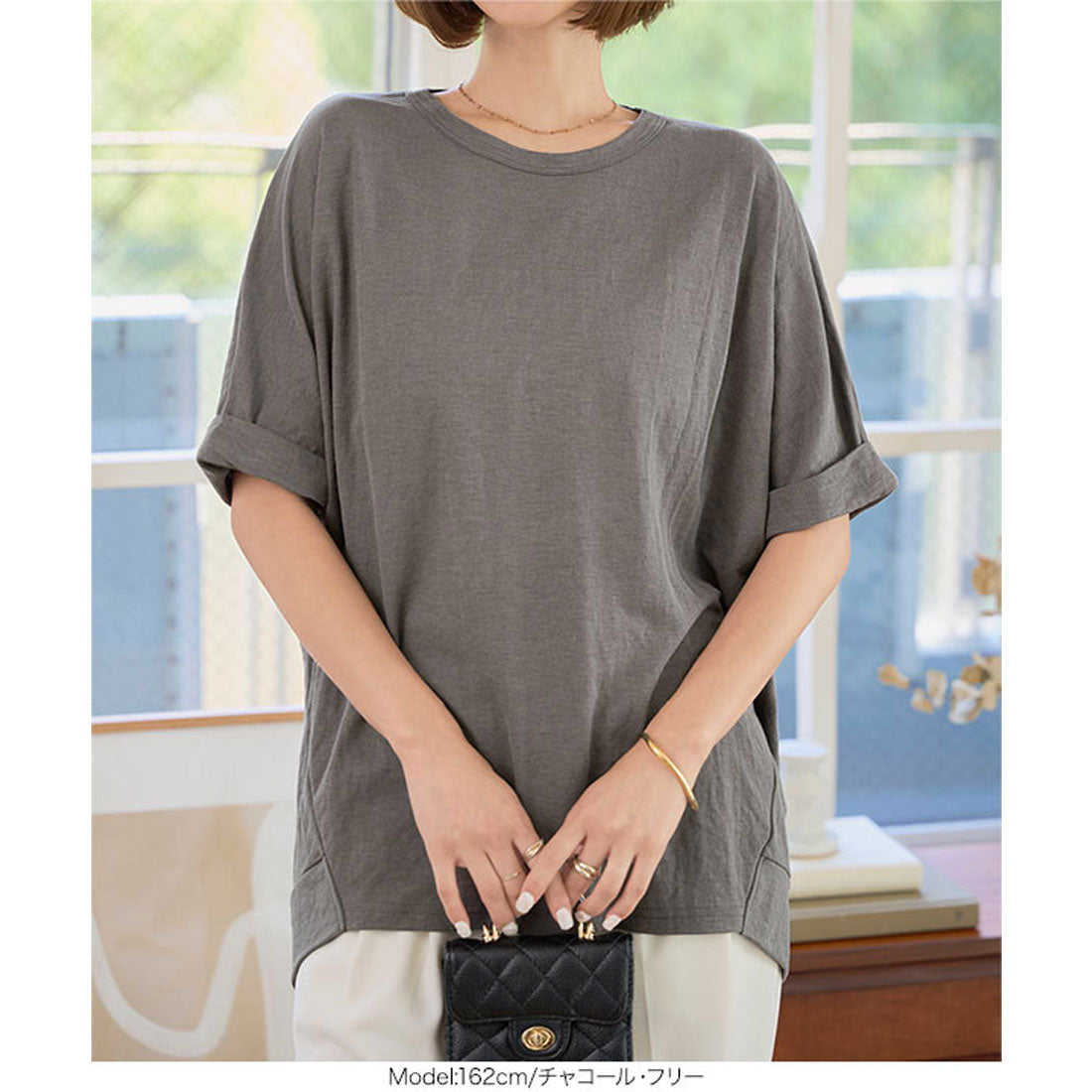 コウベレタス KOBE LETTUCE 接触冷感チュニックTシャツ [C7662] （カーキ） カーキ