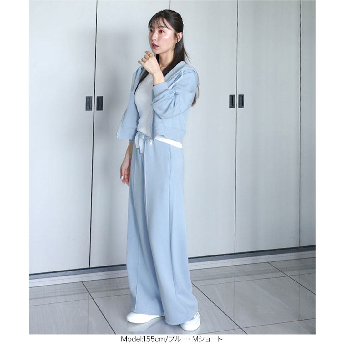 コウベレタス KOBE LETTUCE ［Yuumiさんコラボ］ダブルジップショートパーカー【ショート】[C7224] （チャコール） チャコール