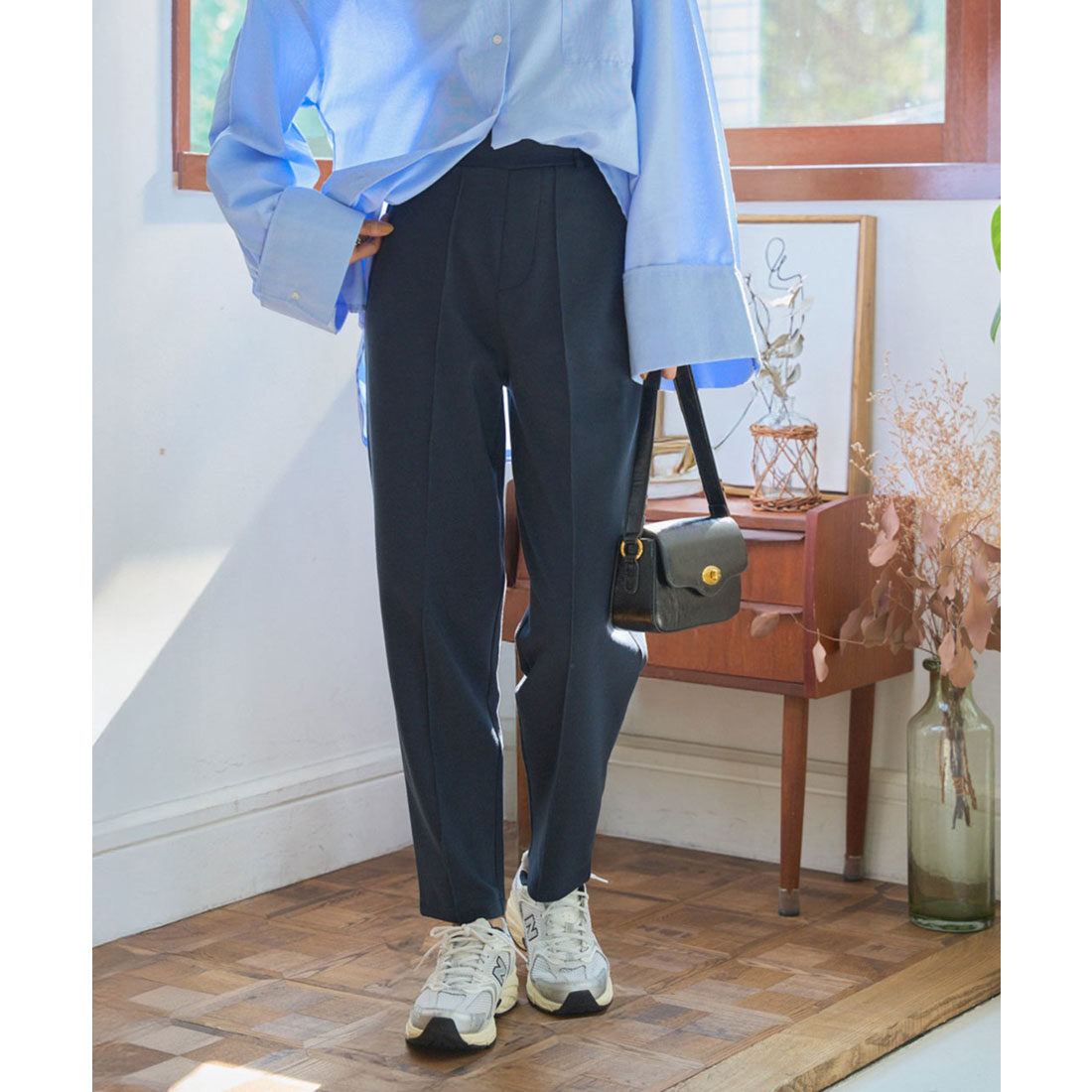 コウベレタス KOBE LETTUCE 美脚ポンチテーパードパンツ[選べるサイズ] [M4277] （ネイビー） ネイビー