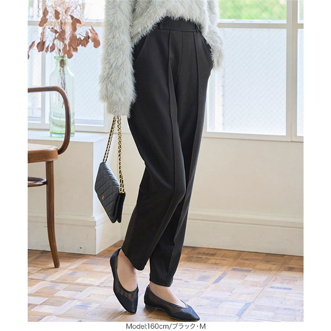 コウベレタス KOBE LETTUCE 美脚ポンチテーパードパンツ[選べるサイズ] [M4277] （ネイビー） ネイビー