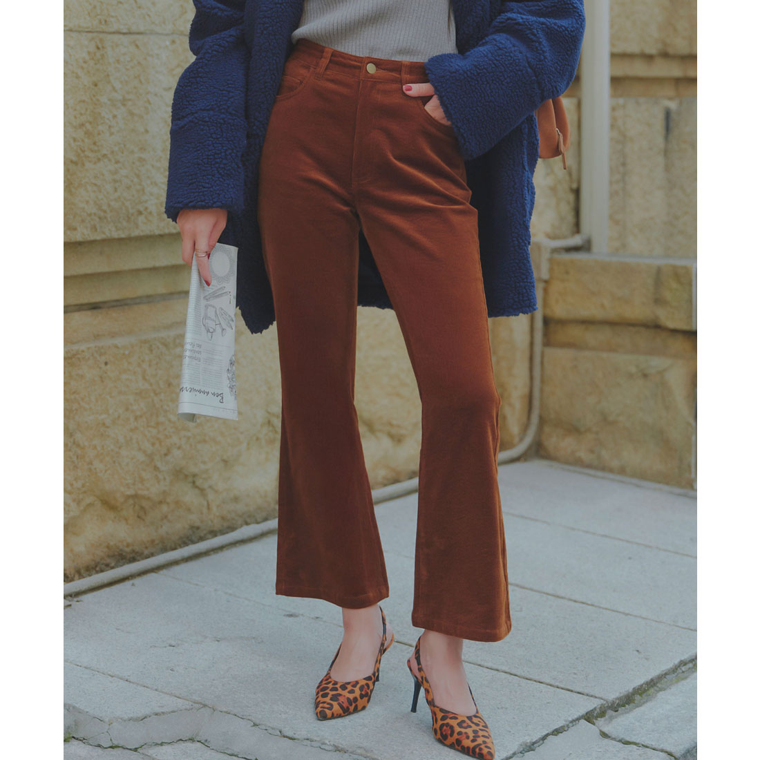 コウベレタス KOBE LETTUCE コーデュロイフレアパンツ [M4260] （ブラウン） ブラウン