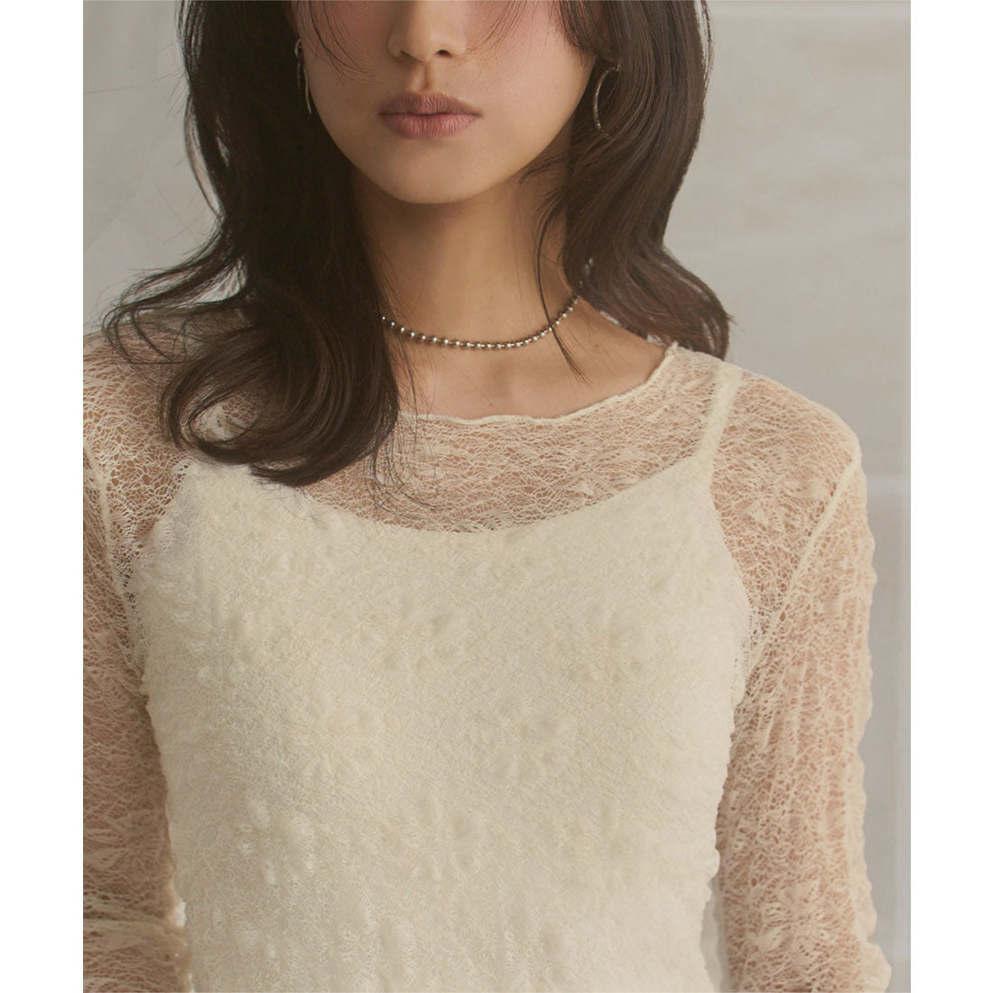 コウベレタス KOBE LETTUCE ぽこぽこシアートップス [C7689] （アイボリー） アイボリー