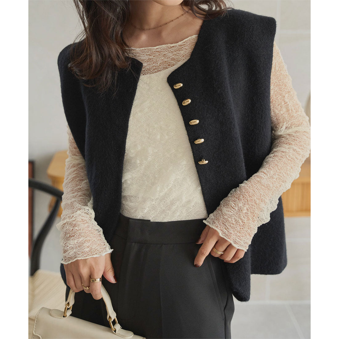 コウベレタス KOBE LETTUCE ぽこぽこシアートップス [C7689] （アイボリー） アイボリー