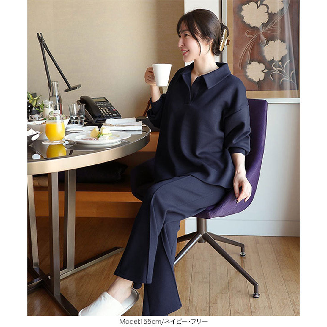 コウベレタス KOBE LETTUCE [ Yuumiさんコラボ ]ダンボールポロトップス [C7553] （グレージュ） グレージュ