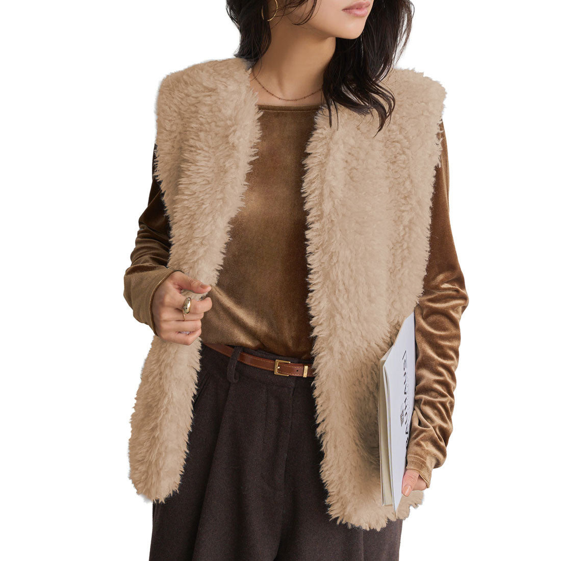 コウベレタス KOBE LETTUCE ボリュームファーベスト【ミディ】 [K1396] （ベージュ） ベージュ